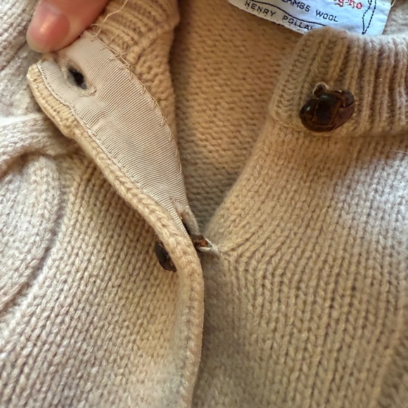 Camelot Vintage Lamb's Wool w/ Leather Button Cardigan - Picture 3 of 6